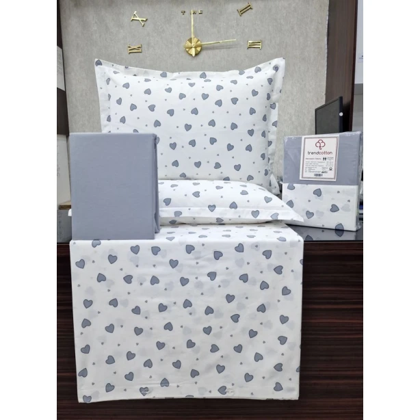 Комплект постельного белья Trend Cotton 00004476, пододеяльник 200x220 см, простыня 240x260 см, 2 наволочки 50x70 см, двуспальный, хлопок, разноцветный