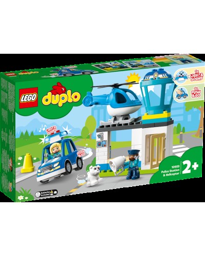 Konstruktor LEGO Duplo Police Station & Helicopter 10959, 2+ yaş, 40 hissə