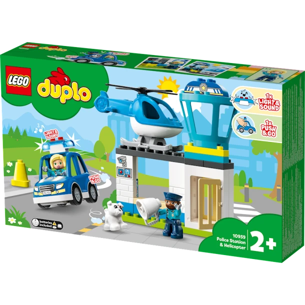 Конструктор LEGO Duplo Police Station & Helicopter 10959, 2+ лет, 40 элементов Конструктор LEGO Duplo Police Station & Helicopter 10959, 2+ лет, 40 элементов