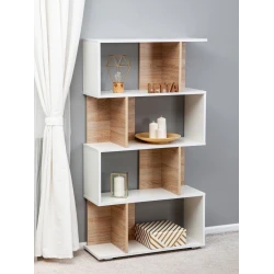 Стеллаж Letta Mix White, 138х28х75 см, ЛДСП, белый