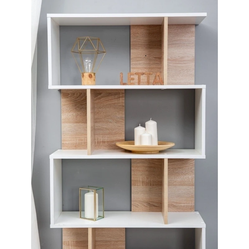 Стеллаж Letta Mix White, 138х28х75 см, ЛДСП, белый Стеллаж Letta Mix White, 138х28х75 см, ЛДСП, белый