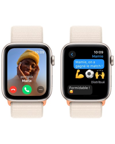 Ağıllı saat Apple Watch SE 2 40 mm Starlight Sport band loop, (MR9W3QI/A)