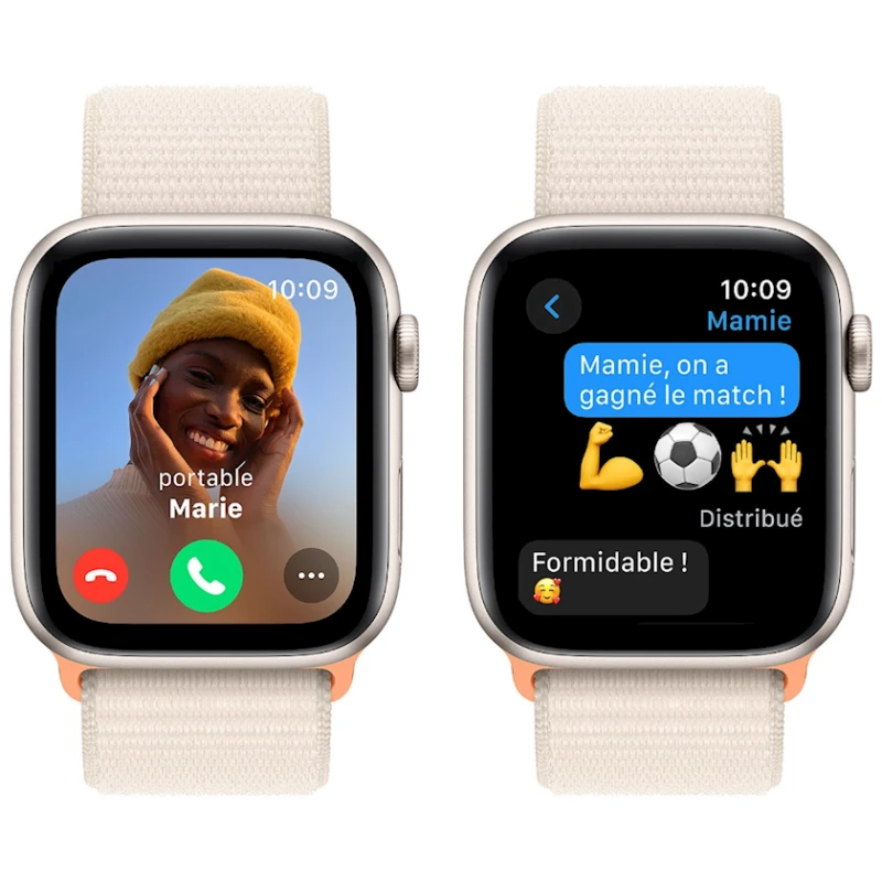 Умные часы Apple Watch SE 2 40 mm Starlight Sport band loop, (MR9W3QI/A)