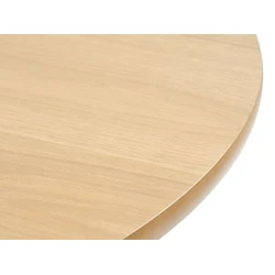 Обеденный стол JYSK Jegind, МДФ/дубовый шпон/массив каучукового дерева, коричневый/черный, диаметр 105 см Обеденный стол JYSK Jegind, МДФ/дубовый шпон/массив каучукового дерева, коричневый/черный, диаметр 105 см