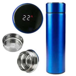 Термос AZR0043, нержавеющий металл, синий, 500 мл Термос AZR0043, нержавеющий металл, синий, 500 мл