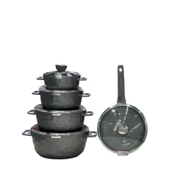 Набор посуды Life Smile LF-SM-009, серый, 5 предмета Набор посуды Life Smile LF-SM-009, серый, 5 предмета