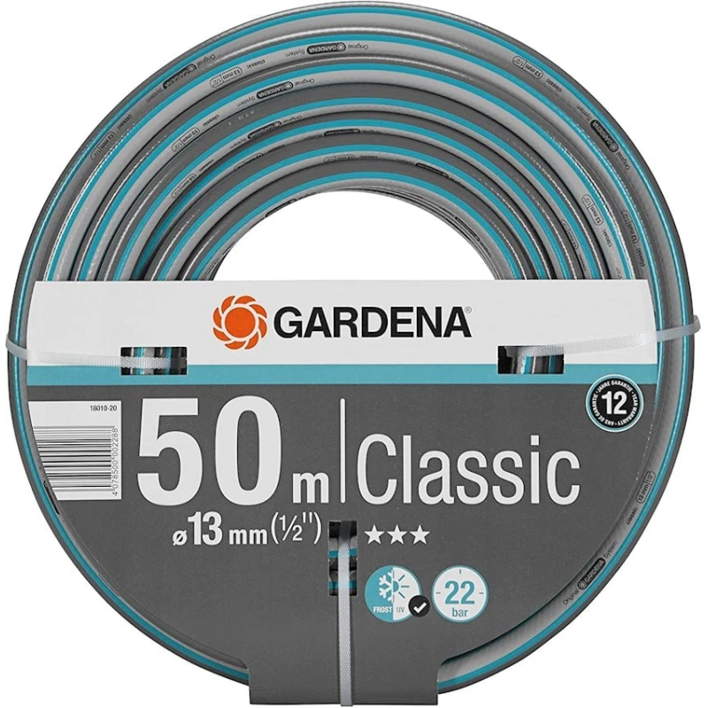 Suvarma şlanqı Gardena Classic 18010-20, zodlu, diametr 13 mm, 50 m Suvarma şlanqı Gardena Classic 18010-20, zodlu, diametr 13 mm, 50 m
