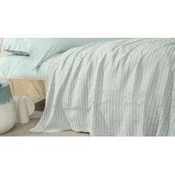 Покрывало пике Yataş Gwen, 200x220 см, двуспальный, хлопок/полиэстер, зеленый