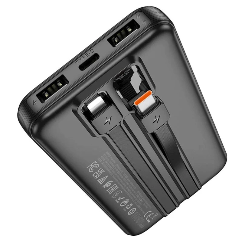 Внешний аккумулятор Hoco J118 Speed Energy 10000mAh Black Внешний аккумулятор Hoco J118 Speed Energy 10000mAh Black