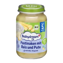 Пюре Babydream пастернак с рисом и индейкой, 190 г, от 5 месяцев