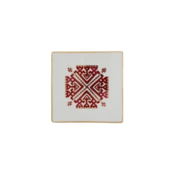 Подставка для кружки Porland Arabesque Desen6, фарфор, красный, 10x10 см Подставка для кружки Porland Arabesque Desen6, фарфор, красный, 10x10 см