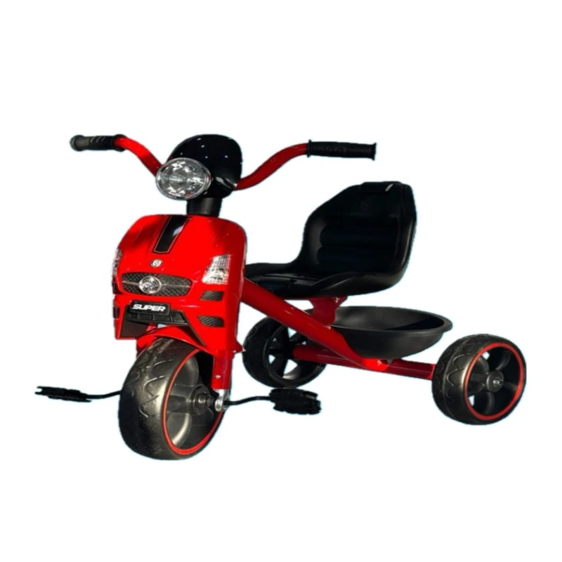 Üçtəkərli velosiped BB-208, 3-5 yaş, qırmızı/qara