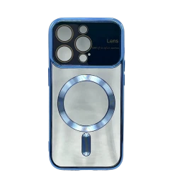 Чехол Auto Focus MagSafe для Apple iPhone 15 Pro Max Blue