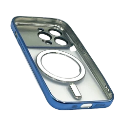 Чехол Auto Focus MagSafe для Apple iPhone 15 Pro Max Blue