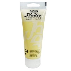 Akril boya Pebeo Studio Acrylics Naples Yellow Hue, neapolitan sarı, 100 ml
