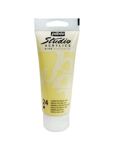 Akril boya Pebeo Studio Acrylics Naples Yellow Hue, neapolitan sarı, 100 ml