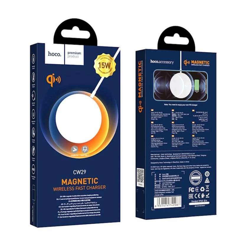 Сетевое зарядное устройство Hoco Cw29 Magesafe Charger, Белый Сетевое зарядное устройство Hoco Cw29 Magesafe Charger, Белый