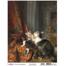 Dekupaj üçün düyü kağızı Cadence A3 Animals Collection DK-26 30x42 sm