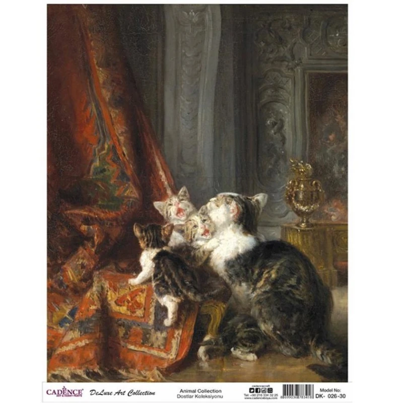 Рисовая бумага для декупажа Cadence A3 Animals Collection DK-26 30x42 см Рисовая бумага для декупажа Cadence A3 Animals Collection DK-26 30x42 см