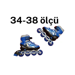 Роликовые коньки Power 1865, размер 34-38, синие