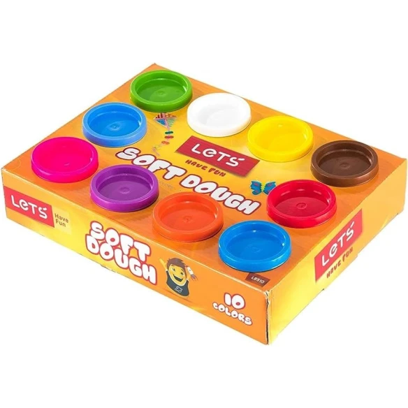 Пластилин Lets для детей, 56 г, 10 цветов