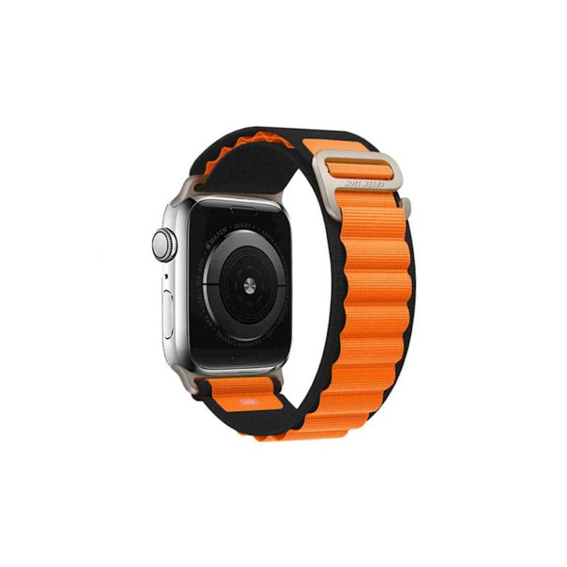 Ремешок Green Lion GNALWBBKOG для Apple Watch 42/44/45/49 mm Black/Orange