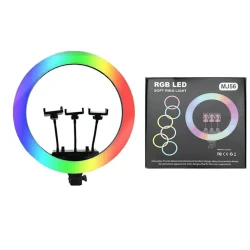 Лампа кольцевая со штативом RGB LED MJ56 Лампа кольцевая со штативом RGB LED MJ56