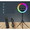 Лампа кольцевая со штативом RGB LED MJ56 Лампа кольцевая со штативом RGB LED MJ56