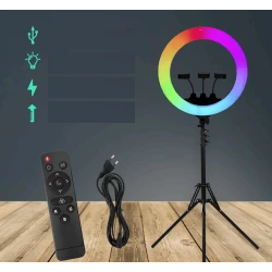 Лампа кольцевая со штативом RGB LED MJ56 Лампа кольцевая со штативом RGB LED MJ56