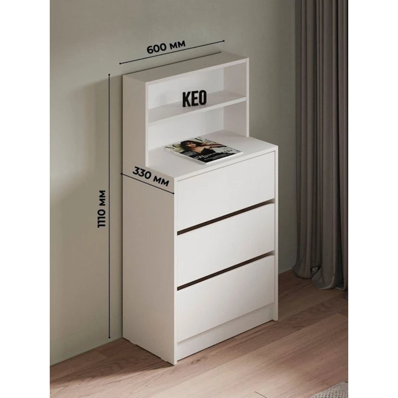 Комод, 111x60x33 см, ЛДСП, белый Комод, 111x60x33 см, ЛДСП, белый