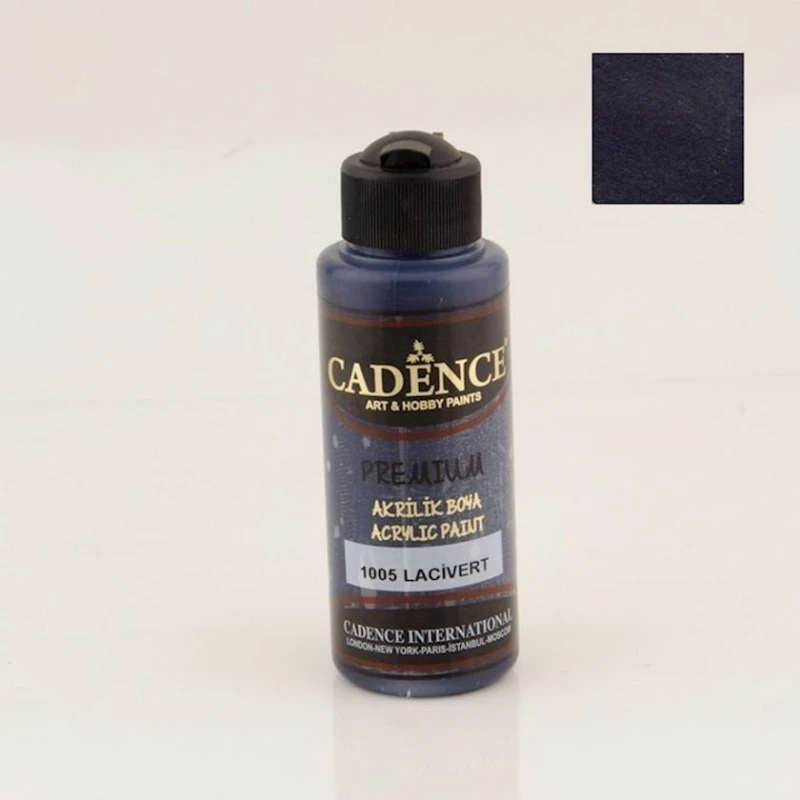 Декоративная акриловая краска Cadence Premium Acrylic Paint 1005 Dark Blue, темно-синий, 120 мл Декоративная акриловая краска Cadence Premium Acrylic Paint 1005 Dark Blue, темно-синий, 120 мл