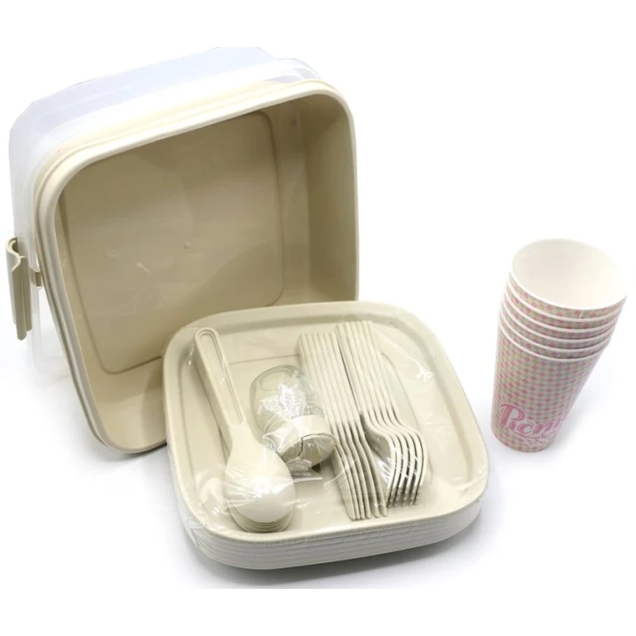 Набор посуды для пикника Titiz на 6 персон, 32 шт, пластик, товар в ассортименте Набор посуды для пикника Titiz на 6 персон, 32 шт, пластик, товар в ассортименте