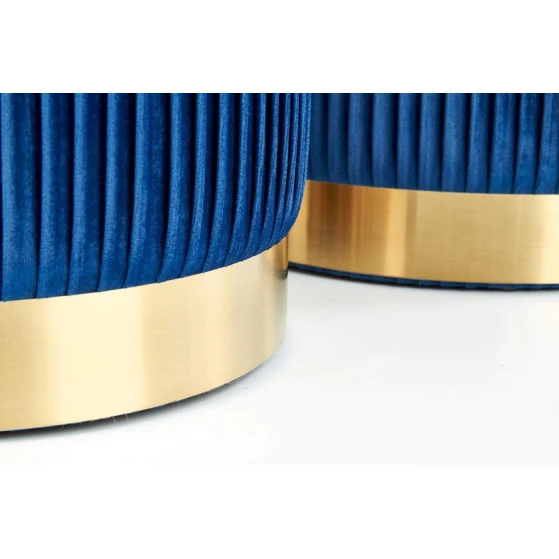 Пуфик 24, ткань, синий, 40x35x35 см