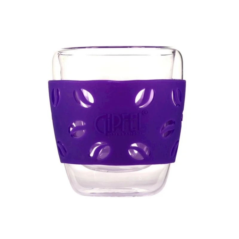 Стеклянный стакан Gipfel Luminossi 7164, 200 мл, фиолетовый/прозрачный Стеклянный стакан Gipfel Luminossi 7164, 200 мл, фиолетовый/прозрачный