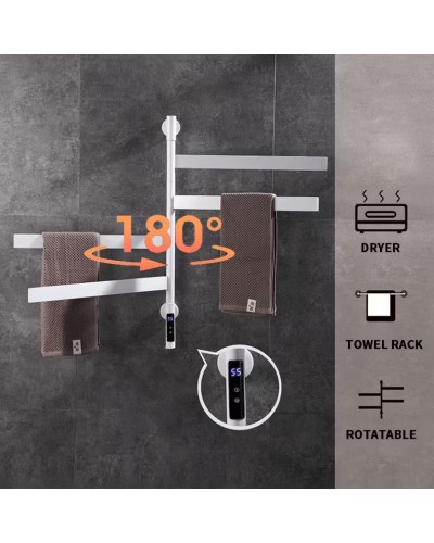 Dəsmalqurudan Elektrik ilə, paslanmaz polad, qolları dönəbilən, ağ, 600x360x80 mm