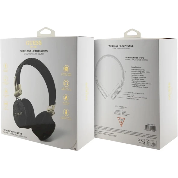Беспроводные наушники Guess GUBH704GEMK Black