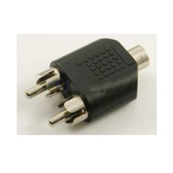 Çəngəl-rozetka 1 RCA Female to 2 RCA Male