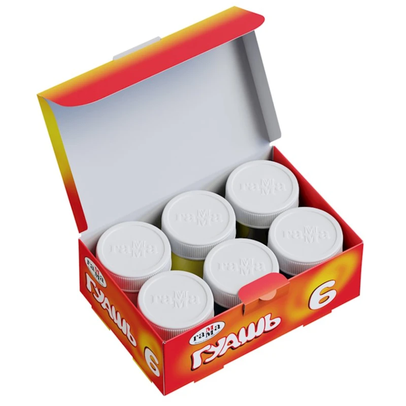 Quaş boyaları Гамма «Мультики»,20 ml,karton. qab.,6 rəng Quaş boyaları Гамма «Мультики»,20 ml,karton. qab.,6 rəng