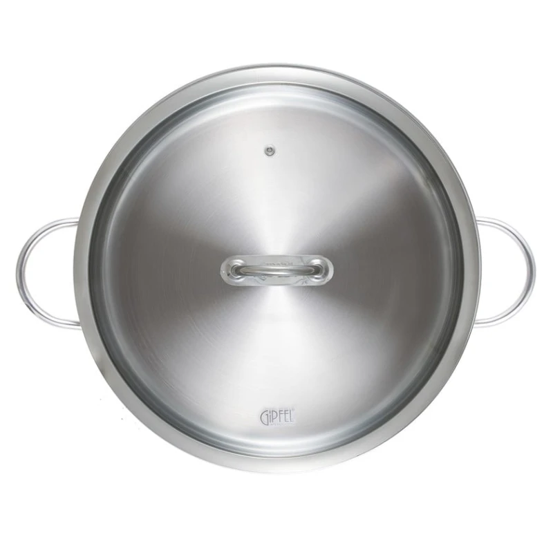 Кастрюля Gipfel Signo 51721, нержавеющая сталь/стекло, серебристая, 32x26 см, 19.8 л