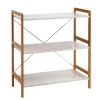 Стеллаж JYSK Broby, 3 полки, бамбук/белый Стеллаж JYSK Broby, 3 полки, бамбук/белый