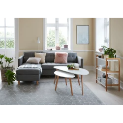 Стеллаж JYSK Broby, 3 полки, бамбук/белый