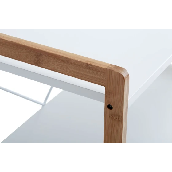 Стеллаж JYSK Broby, 3 полки, бамбук/белый Стеллаж JYSK Broby, 3 полки, бамбук/белый