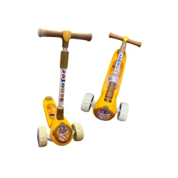 Детский самокат 4232O, с музыкой и подсветкой, оранжевый