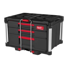 Qutu-araba Milwaukee Packout 2+1 Drawer Tool Box, 560x410x360 mm, qara