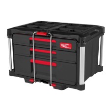 Qutu-araba Milwaukee Packout 2+1 Drawer Tool Box, 560x410x360 mm, qara