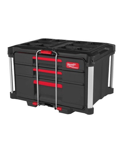 Qutu-araba Milwaukee Packout 2+1 Drawer Tool Box, 560x410x360 mm, qara