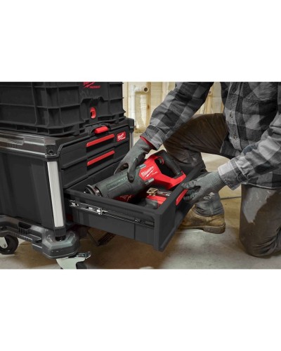 Qutu-araba Milwaukee Packout 2+1 Drawer Tool Box, 560x410x360 mm, qara