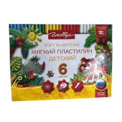 Пластилин Глобус, 6 цветов, 90 г Пластилин Глобус, 6 цветов, 90 г