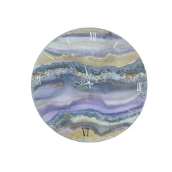 Настенные часы Art by Ulviya Kakhramanova Лиловые фантазии, смола/краска, 70 см