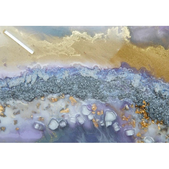 Настенные часы Art by Ulviya Kakhramanova Лиловые фантазии, смола/краска, 70 см Настенные часы Art by Ulviya Kakhramanova Лиловые фантазии, смола/краска, 70 см